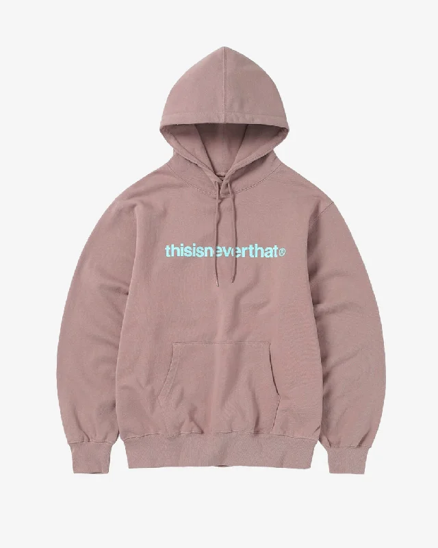 T-Logo LT Hoodie Dusty Pink Hoodie with Tie-Dye Psychedelic Retro