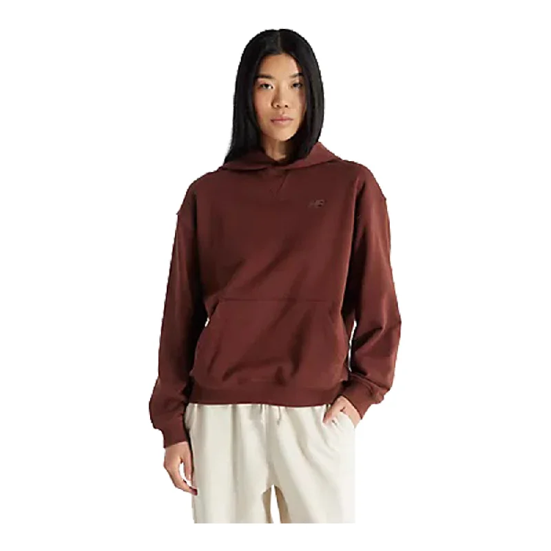 New Balance Women's Athletics French Terry Hoodie Hoodie with Hem Fringe Bohemian Relaxed New Balance Women's Athletics French Terry Hoodie Hoodie with Hem Fringe Bohemian Relaxed