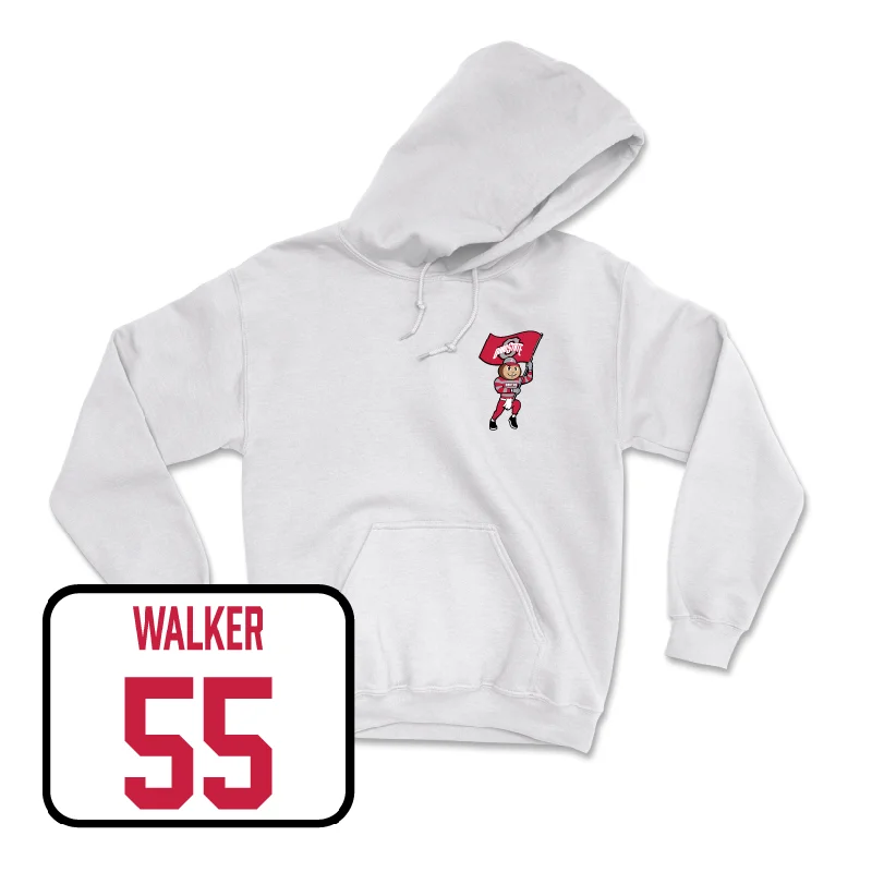Women's Basketball White Brutus Hoodie - Eboni Walker Hoodie with Elastic Waist Stretchable Comfortable Women's Basketball White Brutus Hoodie - Eboni Walker Hoodie with Elastic Waist Stretchable Comfortable