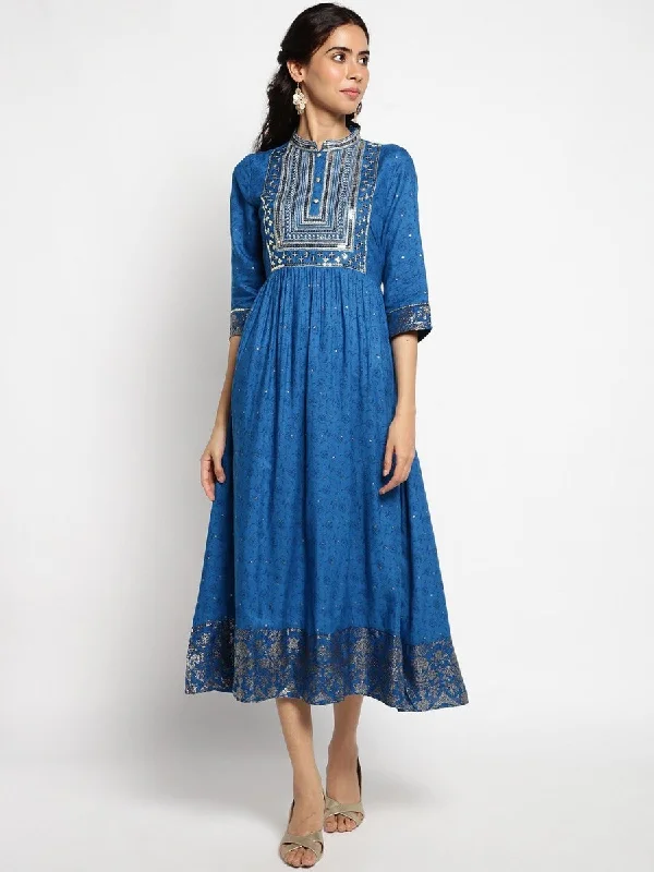 AURELIA Ethnic Motifs Chiffon Ethnic Dress