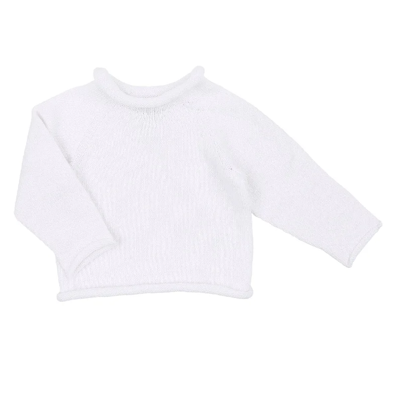 Essentials Knits White Raglan Sweater Oversized Loose Flowy