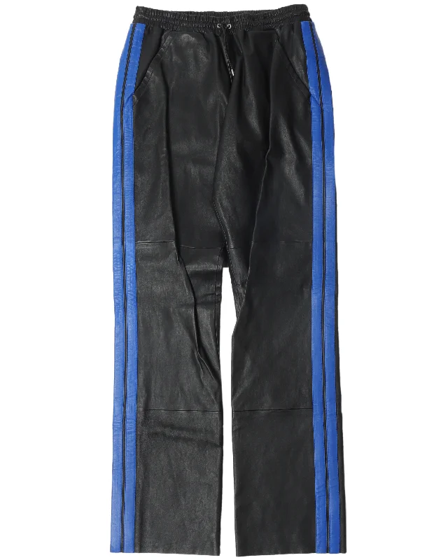 Sample Striped Leather Pants Relaxed Linen Pants