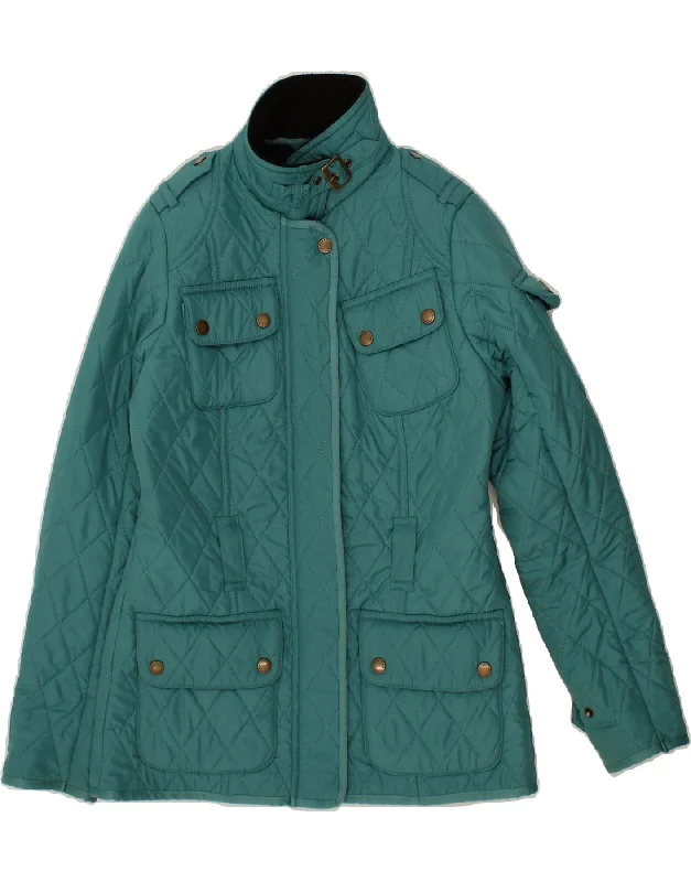 BARBOUR Womens Quilted Jacket UK 8 Small Green Anorak Shell Jacket Lightweight Jacket