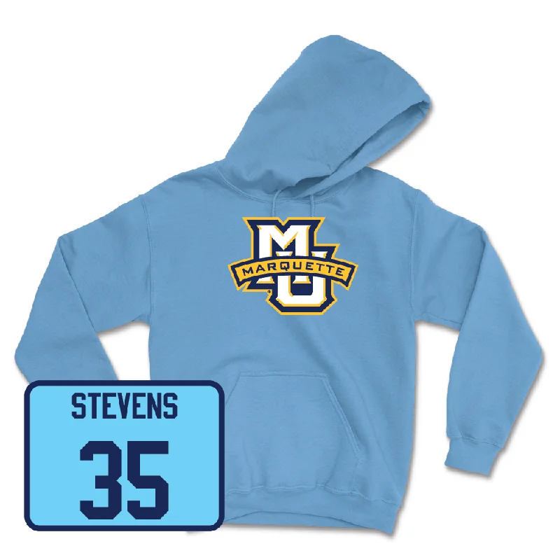 Championship Blue Women's Basketball Marquette Hoodie - Aryelle Stevens Hoodie with Illustration Artistic Creative