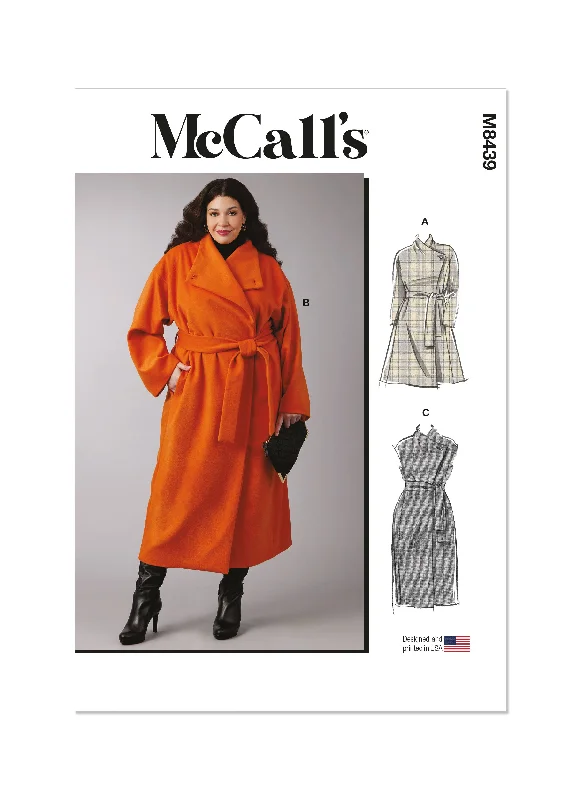 McCall's Pattern M8439 Plus Size Jacket Front Pockets Side Pockets Patch Pockets