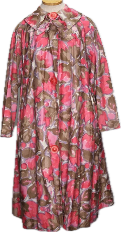 60s Raincrest Pink/Purple Floral Swing Jacket          XL Chenille Jacket Brocade Jacket Lace Jacket
