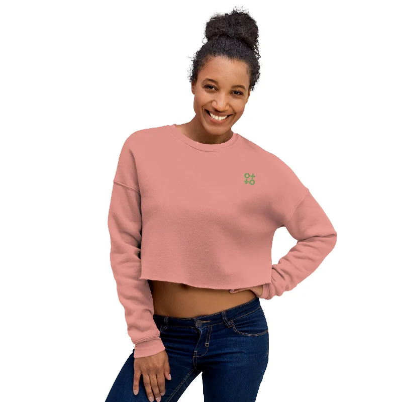 Otto's Women's Rosé Crop Sweatshirt Hoodie with Raglan Sleeves Sporty Comfortable