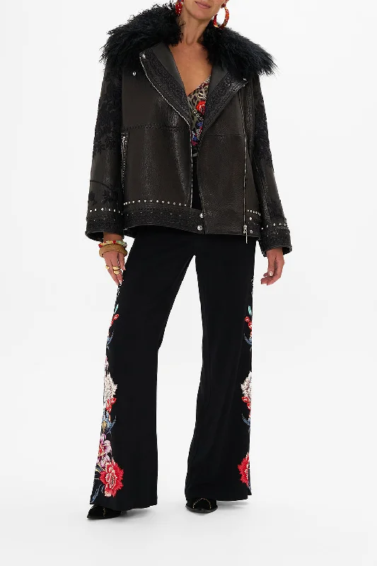 OVERSIZED LEATHER BIKER JACKET VOLENDAM DOLLS Bomber Jacket Anorak Windbreaker