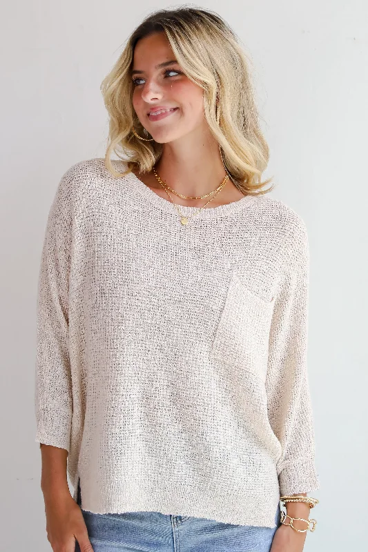Mood Setter Lightweight Knit Sweater Thin Thick Dense