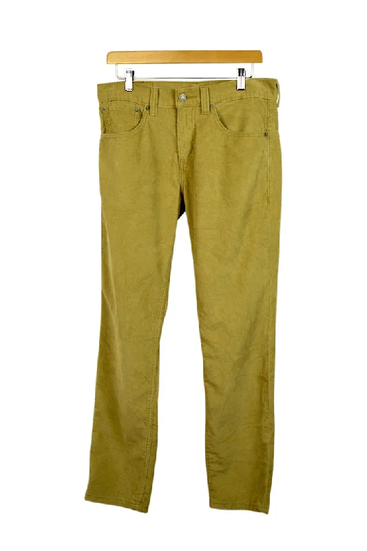 Levis Brand Tan Corduroy Pants Slim-Fit Leggings