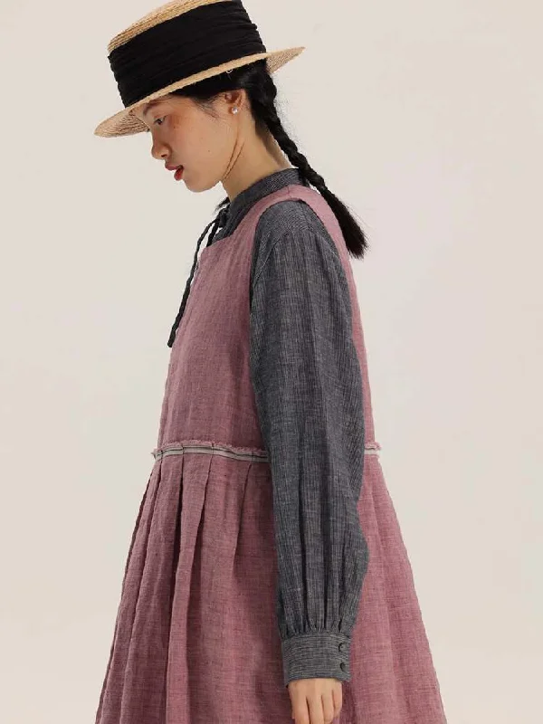 Washed Linen Vest Long Dress【s0000006905】 Bodycon Club Sequined