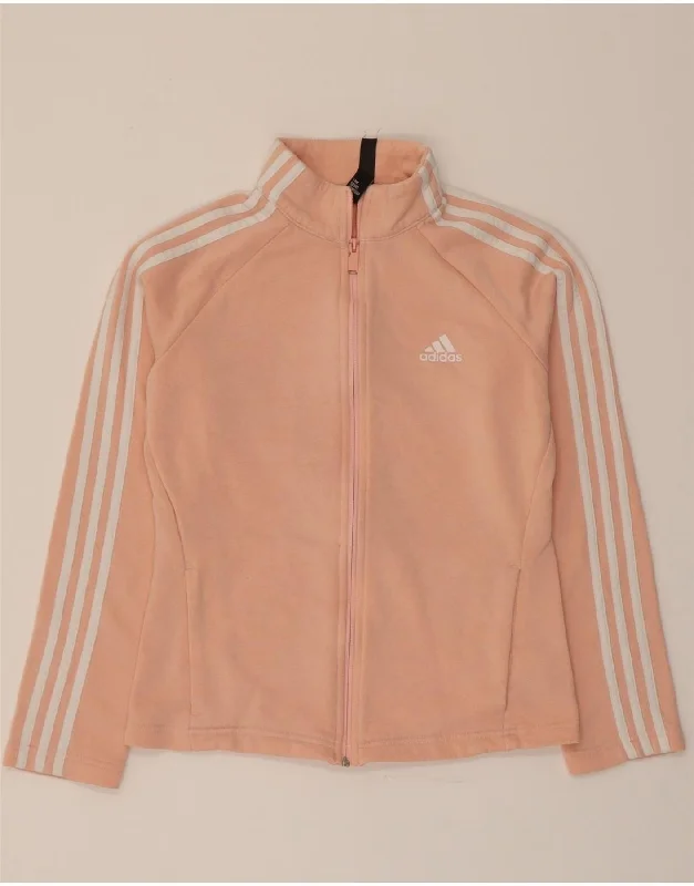 ADIDAS Womens Tracksuit Top Jacket UK 8/10 Small Pink Cotton Print Jacket Jacquard Jacket Patchwork Jacket