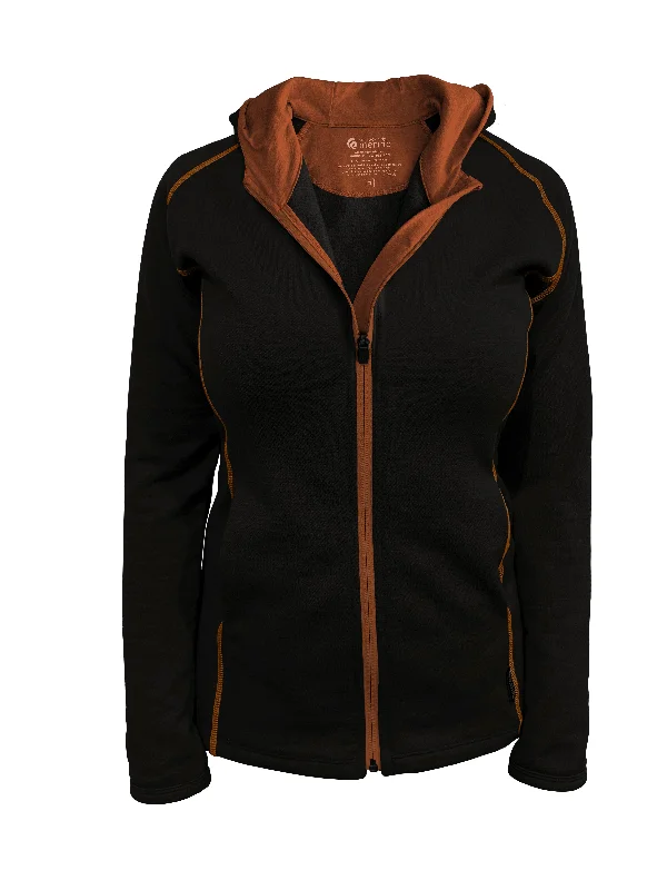 LADIES MERINO-TENCEL FULL ZIP HOODIES Hoodie with Logo Branding Identity
