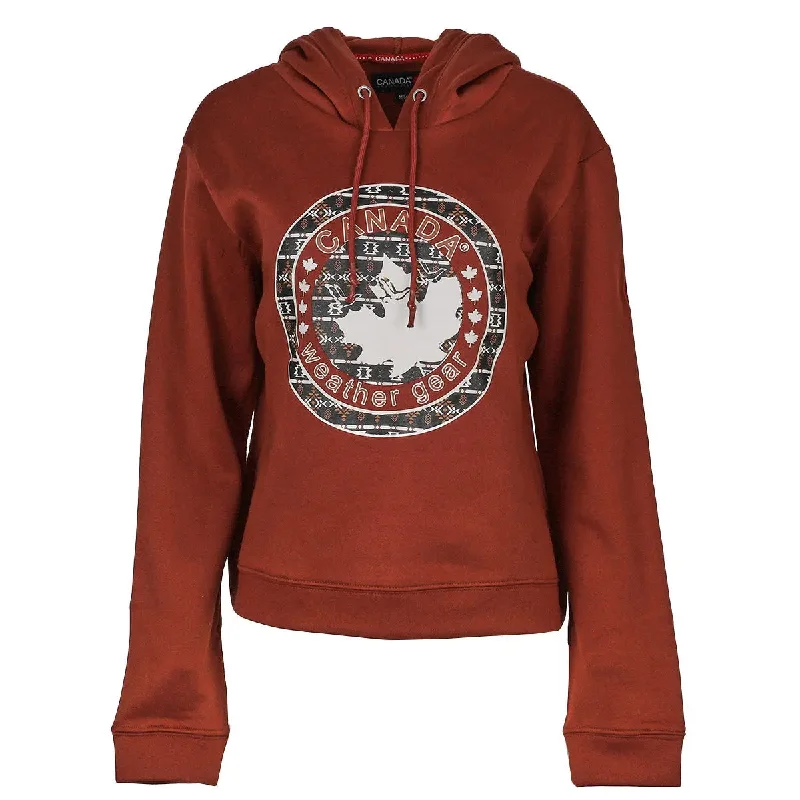 Canada Weather Gear Women's Logo Printed Fleece Hoodie by PROOZY Hoodie with Hem Lace Feminine Delicate Canada Weather Gear Women's Logo Printed Fleece Hoodie by PROOZY Hoodie with Hem Lace Feminine Delicate