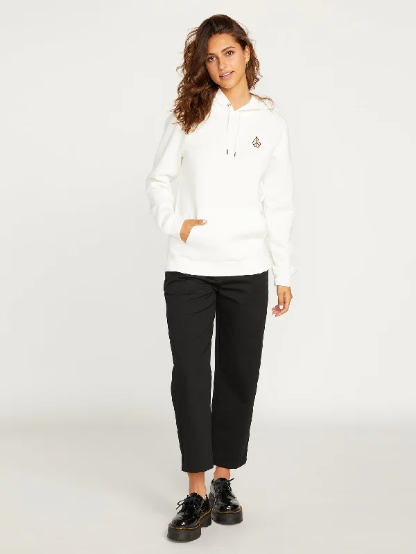 Truly Deal Hoodie - Star White Hoodie with Half-Zip Sporty Casual