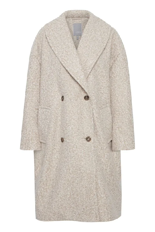 The Bouclé Jacket - Limestone Tailored Jacket Straight Jacket A-Line Jacket