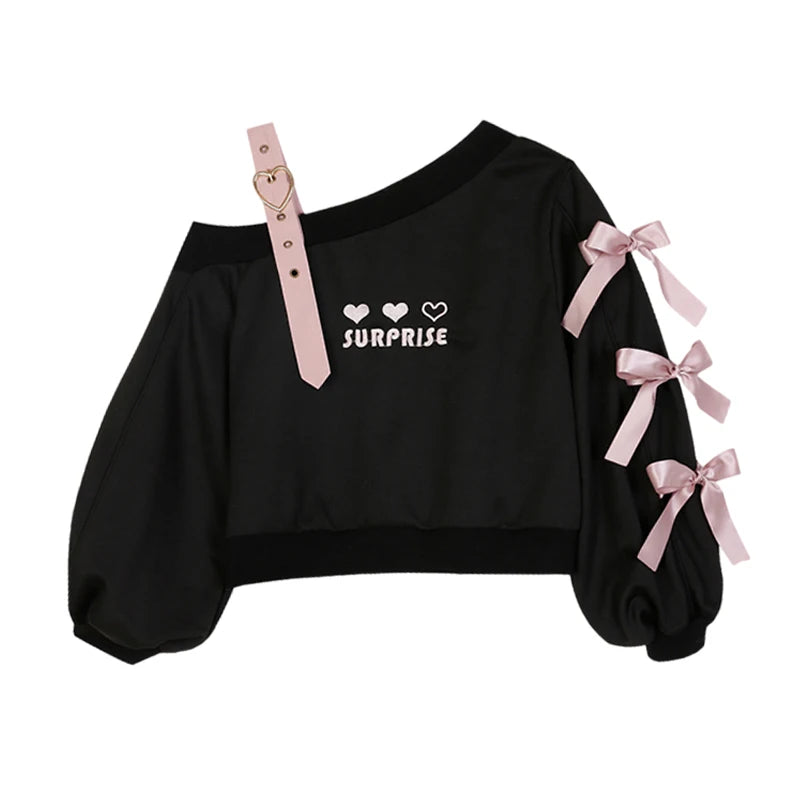 Advbridge Off Shoulder Lolita Cute Heart Black Women White Gothic Kawaii Hoodies Harajuku Cropped Sweatshirts Girls Streetwear Sweet Tops Hoodie with Zipper Versatile Modern Advbridge Off Shoulder Lolita Cute Heart Black Women White Gothic Kawaii Hoodies Harajuku Cropped Sweatshirts Girls Streetwear Sweet Tops Hoodie with Zipper Versatile Modern