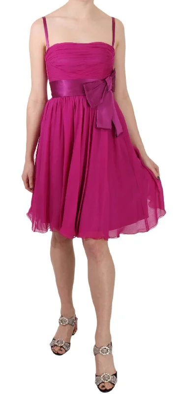 Dolce & Gabbana  Strapless Bow Dress Fuchsia
