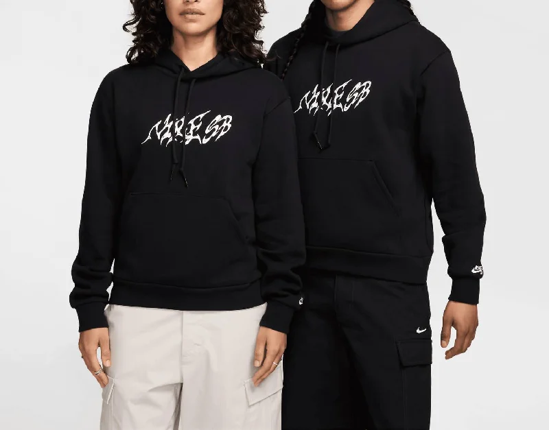 Sb Stallion Hoodie In Black Hoodie with Hem Lace Feminine Delicate