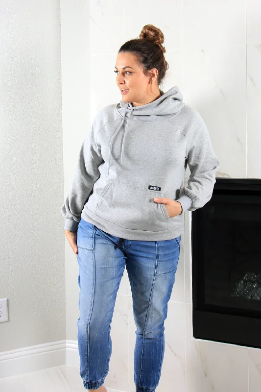 Side Tie Hoodie Hoodie with Crew Neck Simple Timeless