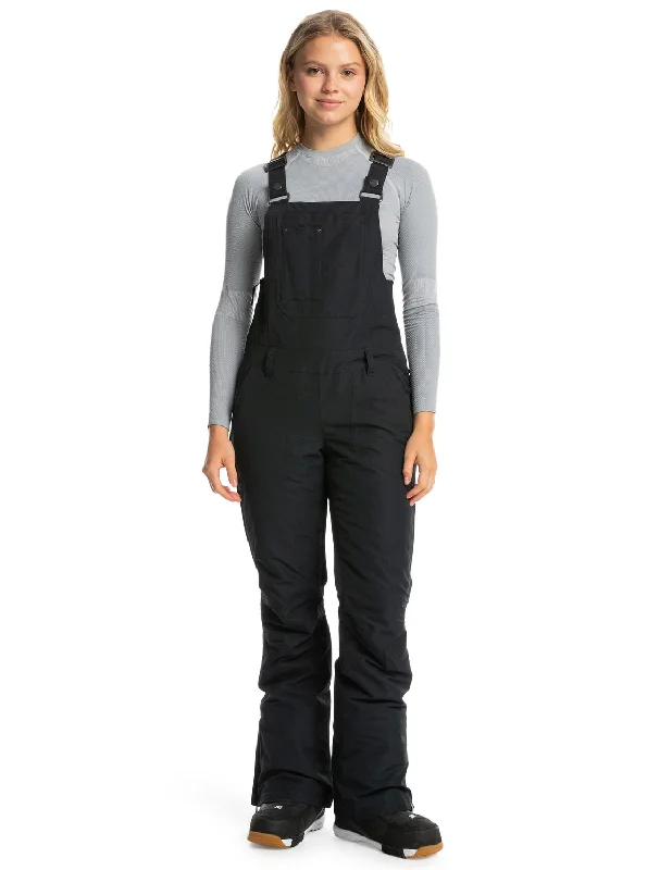 Roxy Rideout Technical Snow Bib Pant - Women's Trendy Wide-Legged Trousers
