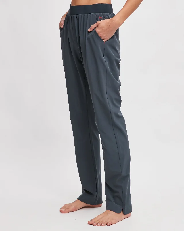 Ladies Track Tech Pull On Pant Relaxed Casual Leggings