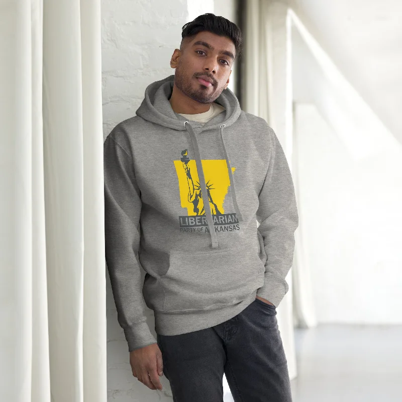 Libertarian Party of Arkansas Unisex Hoodie Hoodie with Hem Embroidery Detailed Premium Libertarian Party of Arkansas Unisex Hoodie Hoodie with Hem Embroidery Detailed Premium