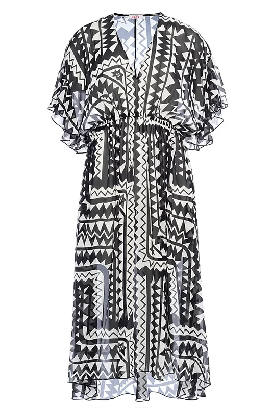 Rivage Long Dress Imprime Tribu