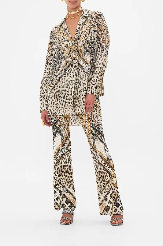 SPLIT CUFF SOFT JACKET MOSAIC MUSE Ribbed Jacket Pleated Jacket Ruffled Jacket