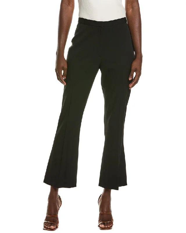 Oscar de la Renta Skinny Flare Silk-Lined Wool-Blend Pant Elegant Silk Pants