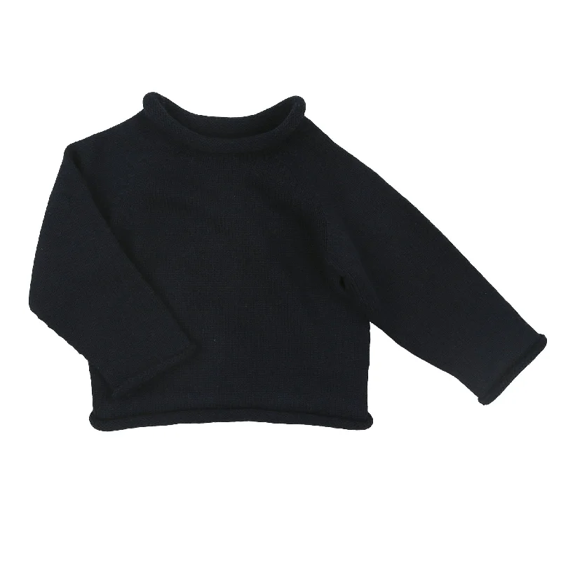 Essentials Knits Navy Raglan Sweater Fitted Slim Tailored