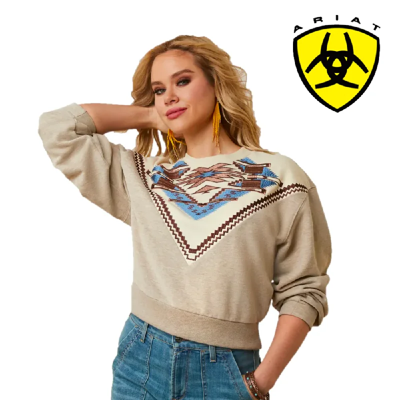 ARIAT WOMEN'S Chimayo Embroidered Sweatshirt 10046283 Hoodie with Neon Bright Vibrant