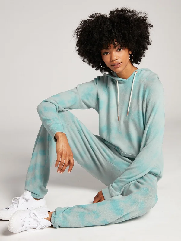 Lived In Lounge Hoodie - Blue Fog Hoodie with Monochrome Minimalist Simple
