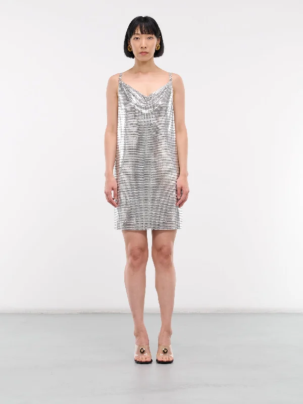 Metal Mesh Slip Dress (1016119-1A11271-1X050-NICKEL)