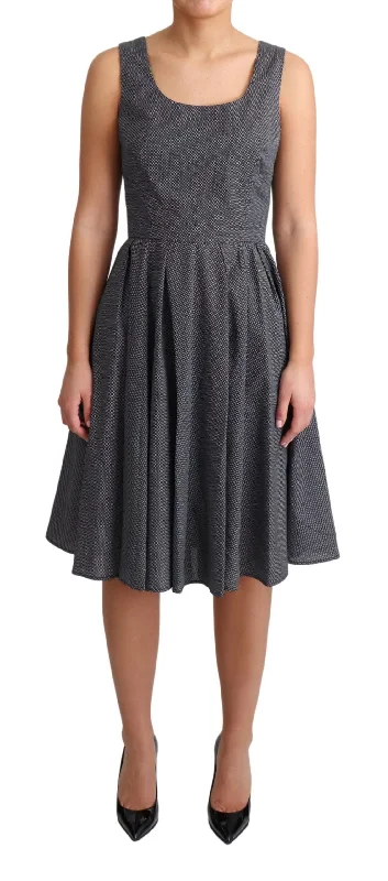 Dolce & Gabbana Elegant Sleeveless Polka Dot A-Line Women's Dress