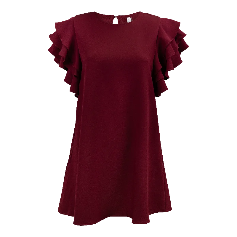 Double Ruffle Sleeve Dress