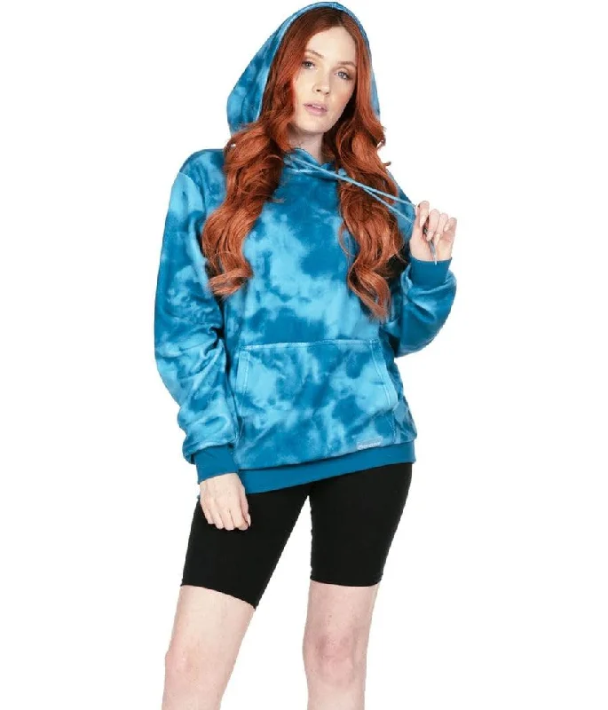 Women's Deep Blue Fleece Hoodie Hoodie with Print Artistic Unique
