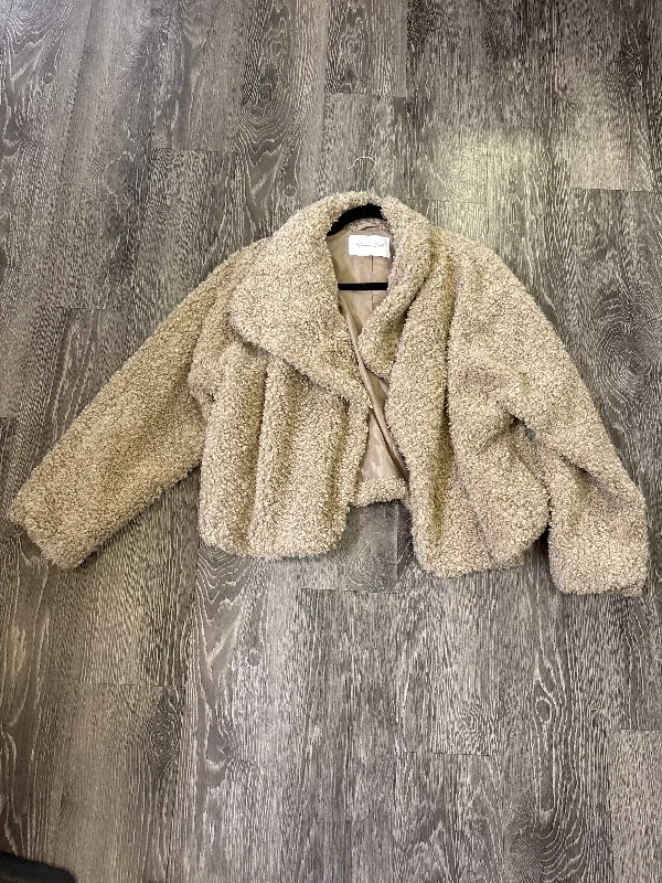 Mustard Seed Open Teddy Jacket - small Snapped Jacket Toggled Jacket Drawstring Jacket