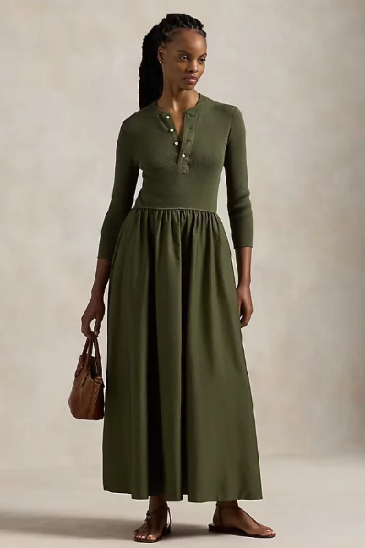 RALPH LAUREN Long Sleeve Day Dress