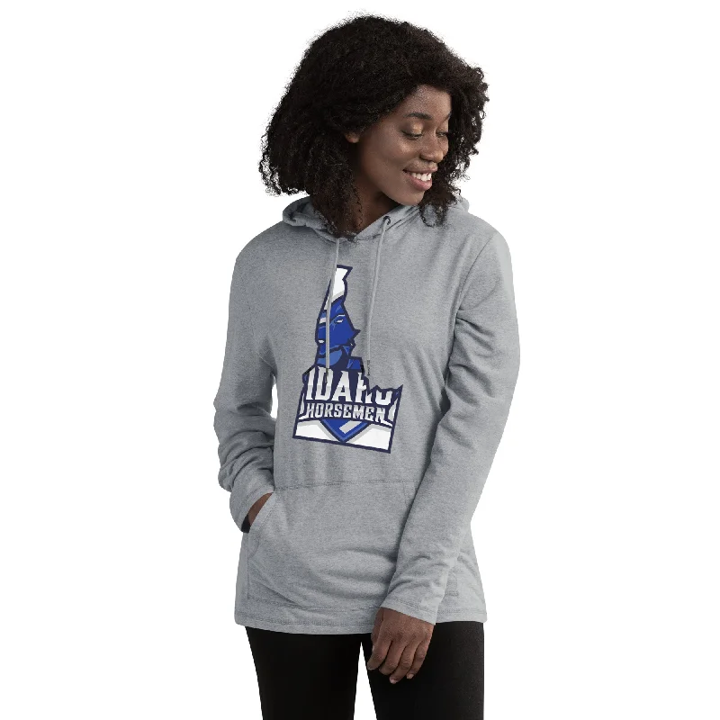 State of Idaho Logo - Unisex Lightweight Hoodie Hoodie with Rolled Sleeves Casual Relaxed State of Idaho Logo - Unisex Lightweight Hoodie Hoodie with Rolled Sleeves Casual Relaxed