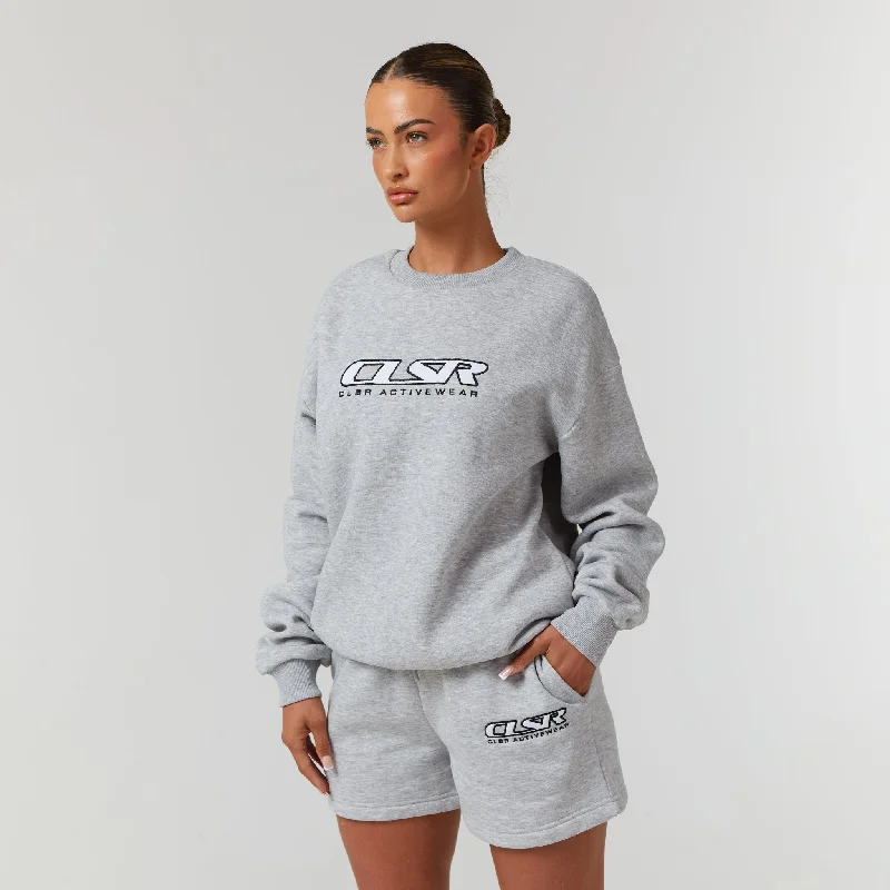 Motion Sweatshirt Twinset | Grey Marl Hoodie with Velcro Closure Adjustable Secure