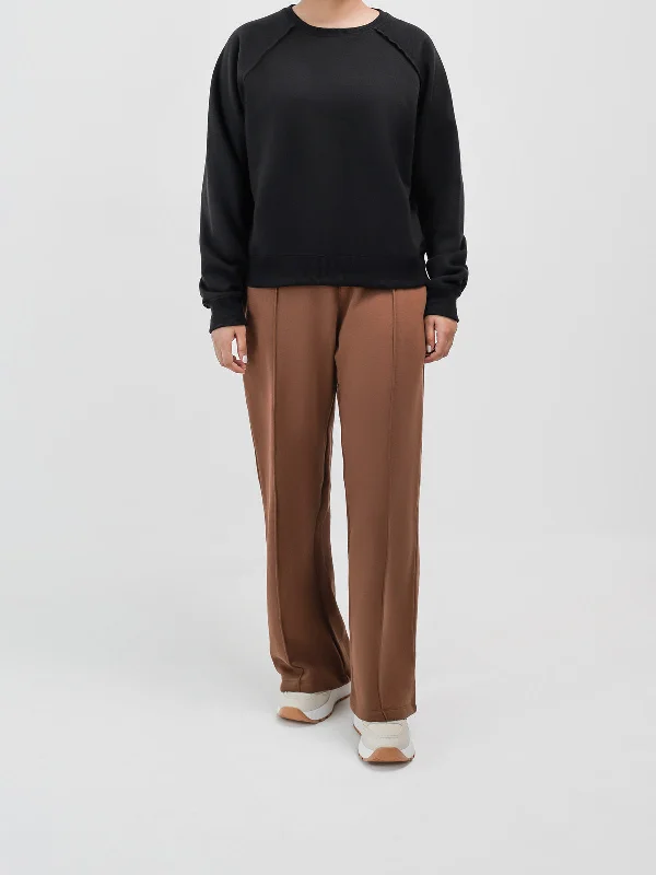 "ALNILAM" Designer Winter Sweatshirt Hoodie with Frayed Bohemian Relaxed