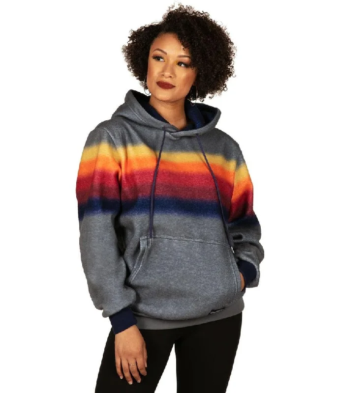 Women's Orange Haze Fleece Hoodie Hoodie with Hem Contrast Bold Stylish