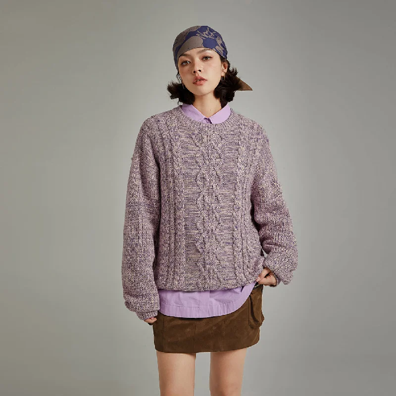 Twisted Loose Fit Knit Sweater Sequined Glittery Shiny