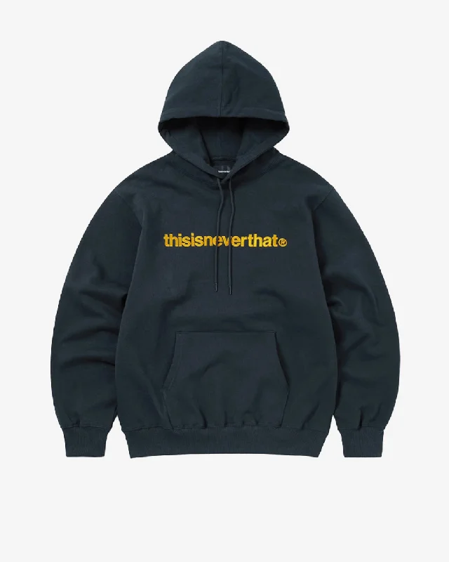 T-Logo Hoodie Navy Hoodie with Zipper Versatile Modern