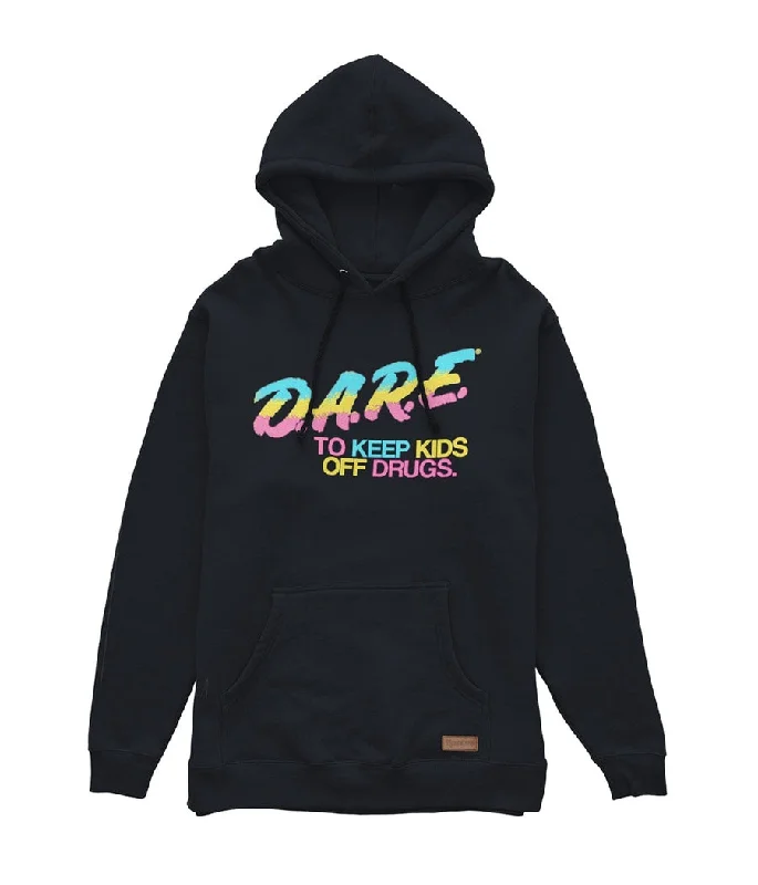 Women's Black DARE Hoodie Hoodie with Pocket Utility Practical