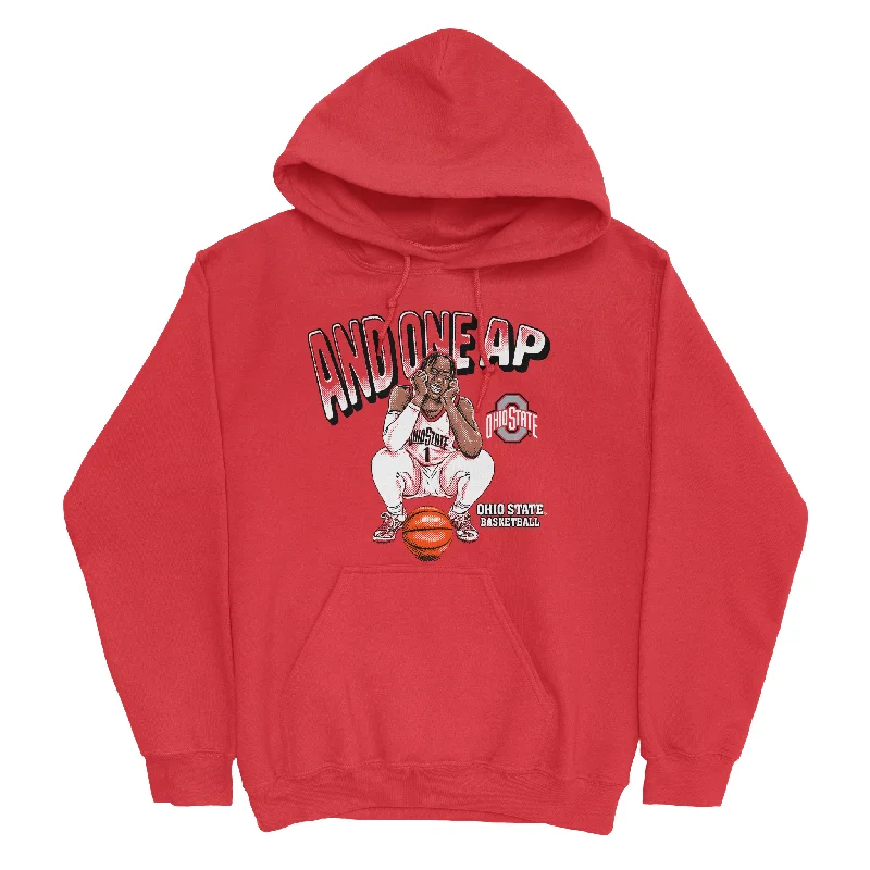 EXCLUSIVE RELEASE: Ajae Petty And One AP Red Hoodie Hoodie with Contrast Stitching Detailed Premium EXCLUSIVE RELEASE: Ajae Petty And One AP Red Hoodie Hoodie with Contrast Stitching Detailed Premium