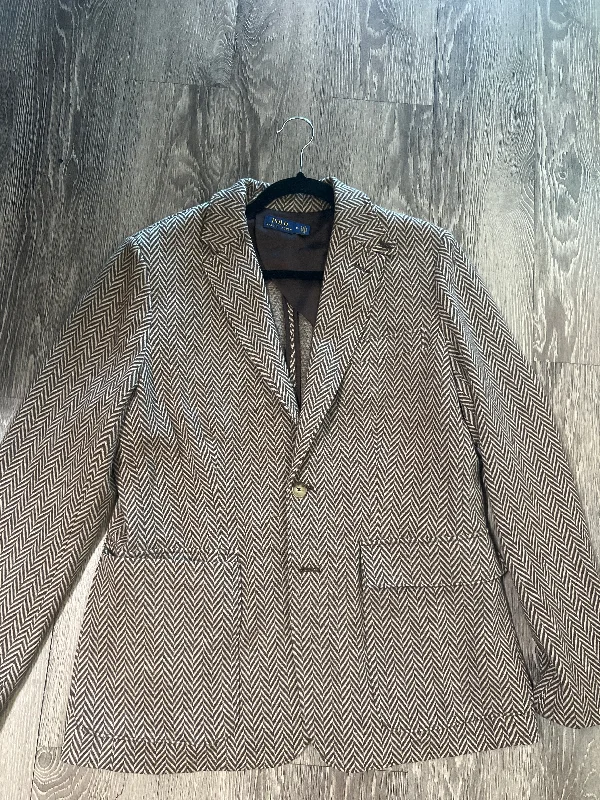 Polo RL Chevron Blazer Jacket (Size 16) Zip Front Button Front Snap Front