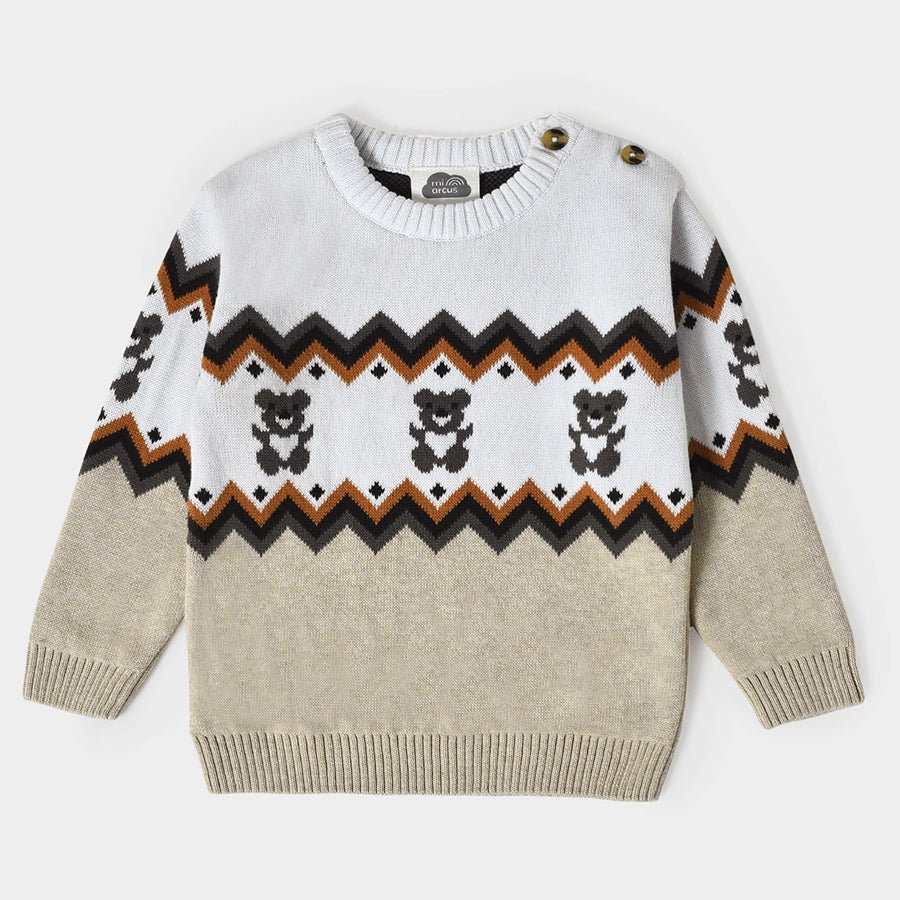 Misty Zig Zag Knitted White Sweater Machine Wash Dry Clean Hand Wash