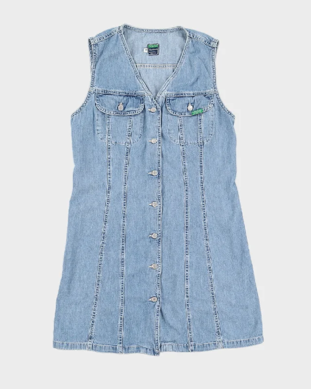 Vintage 90s United Colours Of Benetton Denim Button Up Dress - M